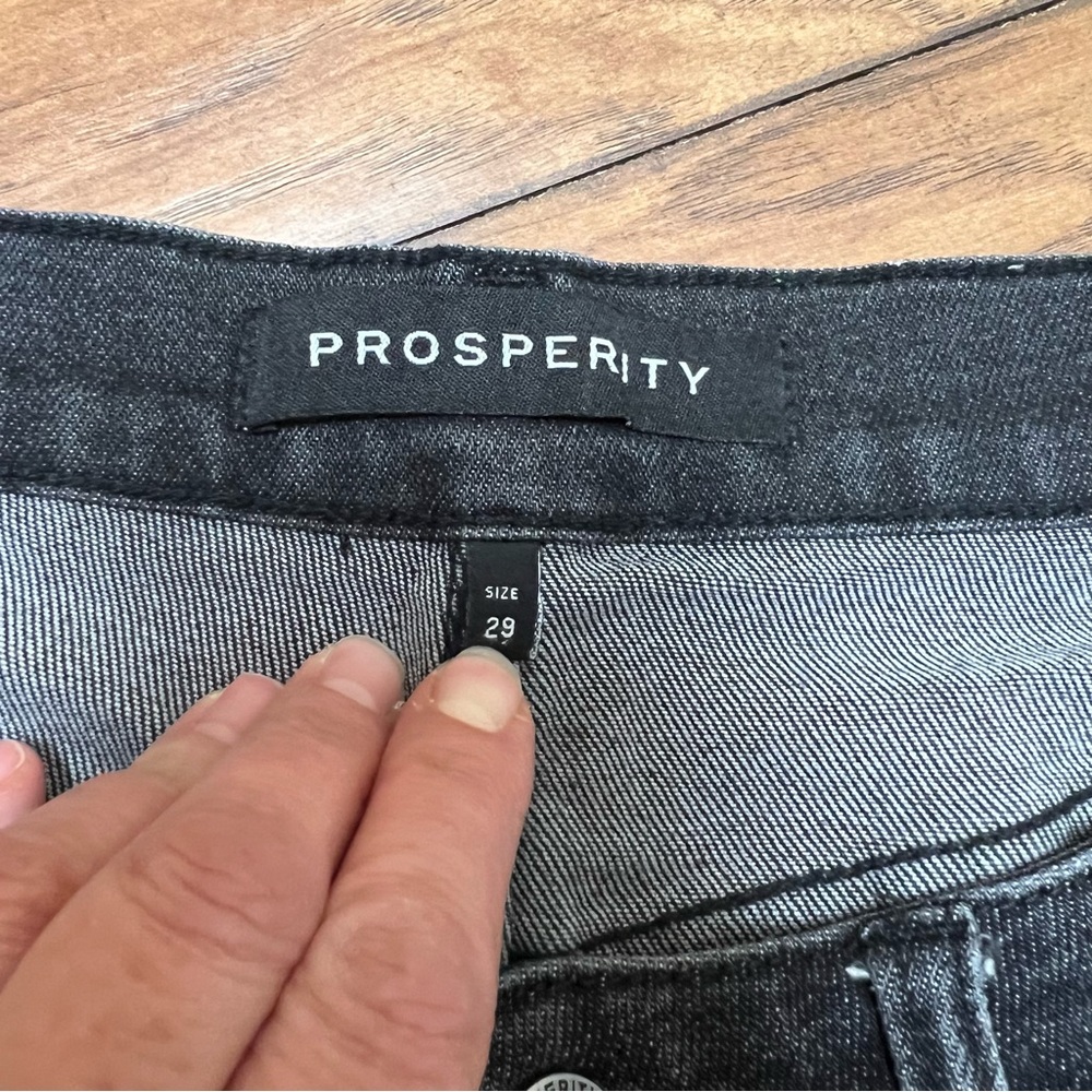 Prosperity Super High Rise Raw‎ Hem Jeans Black Size 29 Black Women’s - Picture 8 of 9